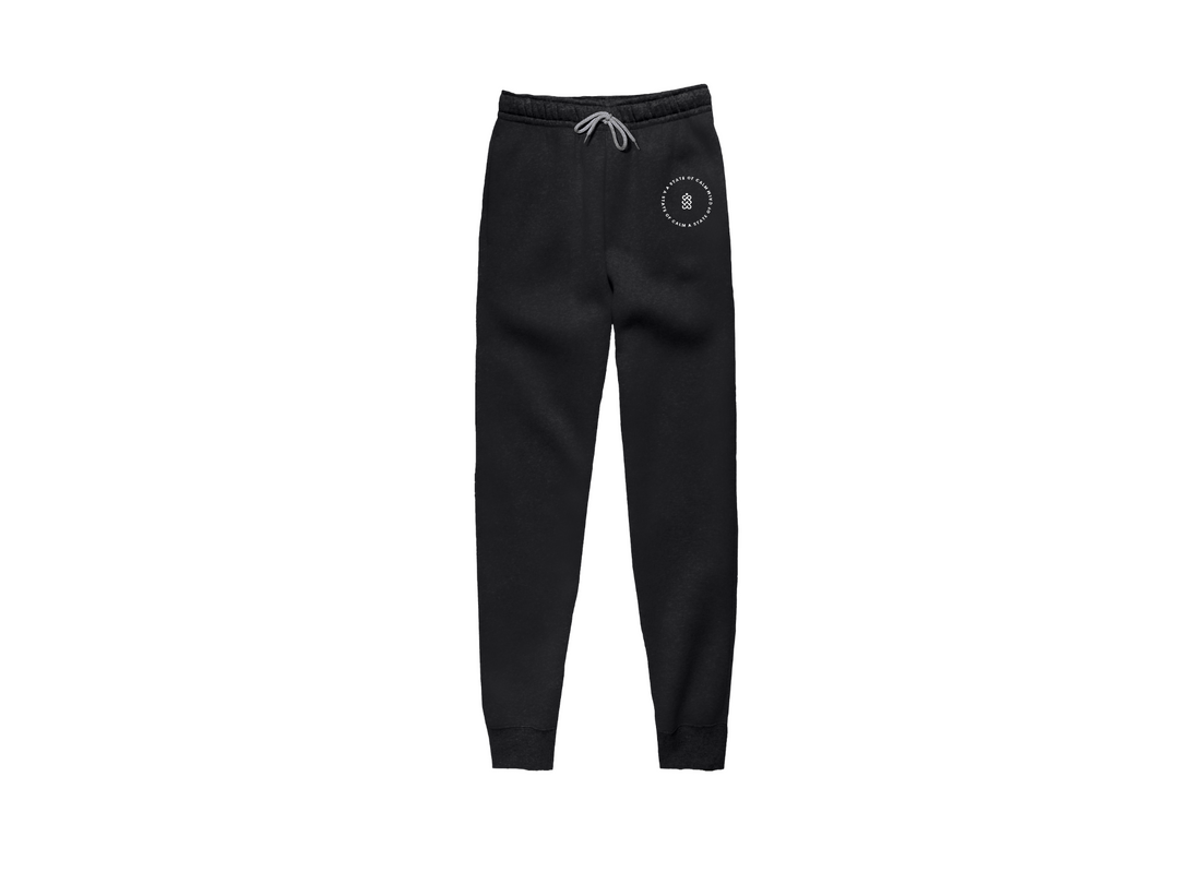 BLACK ASOC COZY JOGGER BOTTOMS Unisex